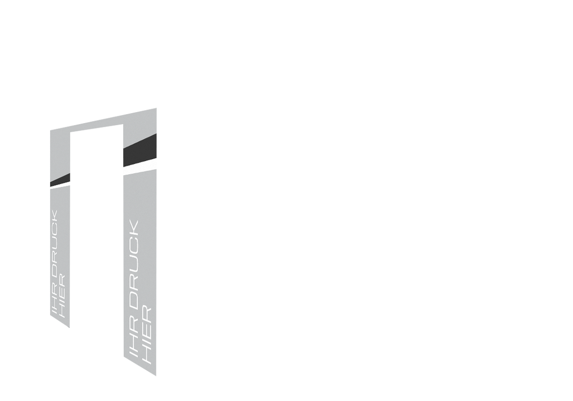 Linke Seitenwand bedruckt mit Tür für Stormtent 3x4,5 m Grau in 320g/m²