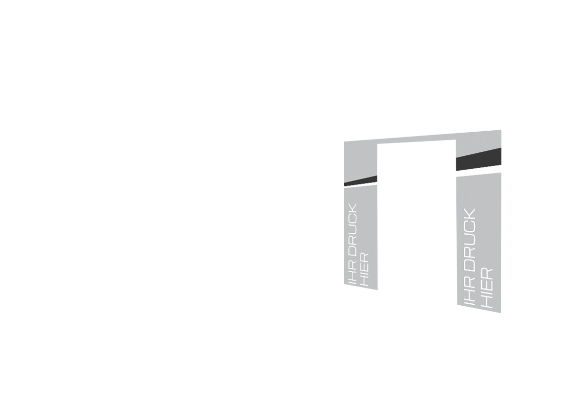 Rechte Seitenwand bedruckt mit Tür für Stormtent 3x4,5 m Grau in 320g/m²