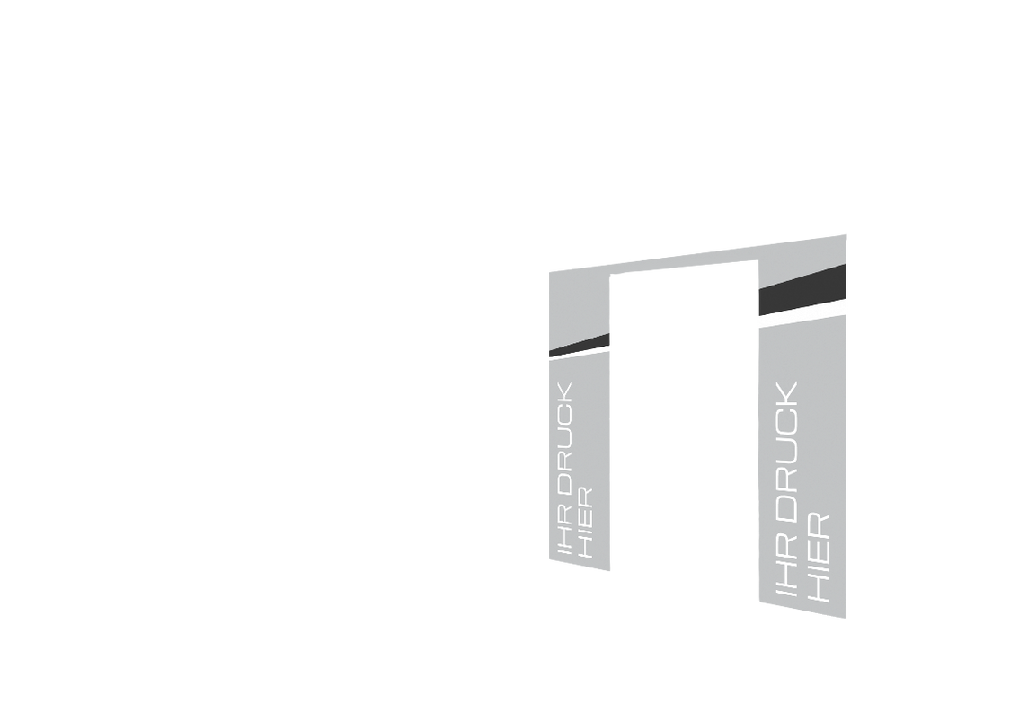 Rechte Seitenwand bedruckt mit Tür für Stormtent 3x3 m Grau in 320g/m²