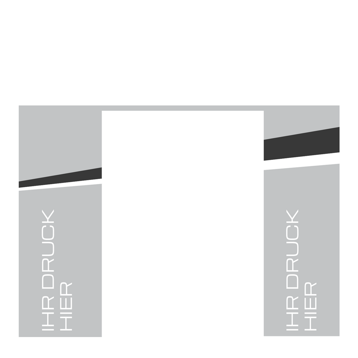 Seitenwand 4,5 m für Faltpavillon 3×4,5 – STORM – Mit Tür / 320 g/m² inkl. Vollbedruckung STORM45 / Grau – 1
