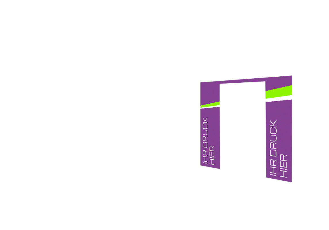 Rechte Seitenwand bedruckt mit Tür für Stormtent 3x4,5 m Lila in 320g/m²