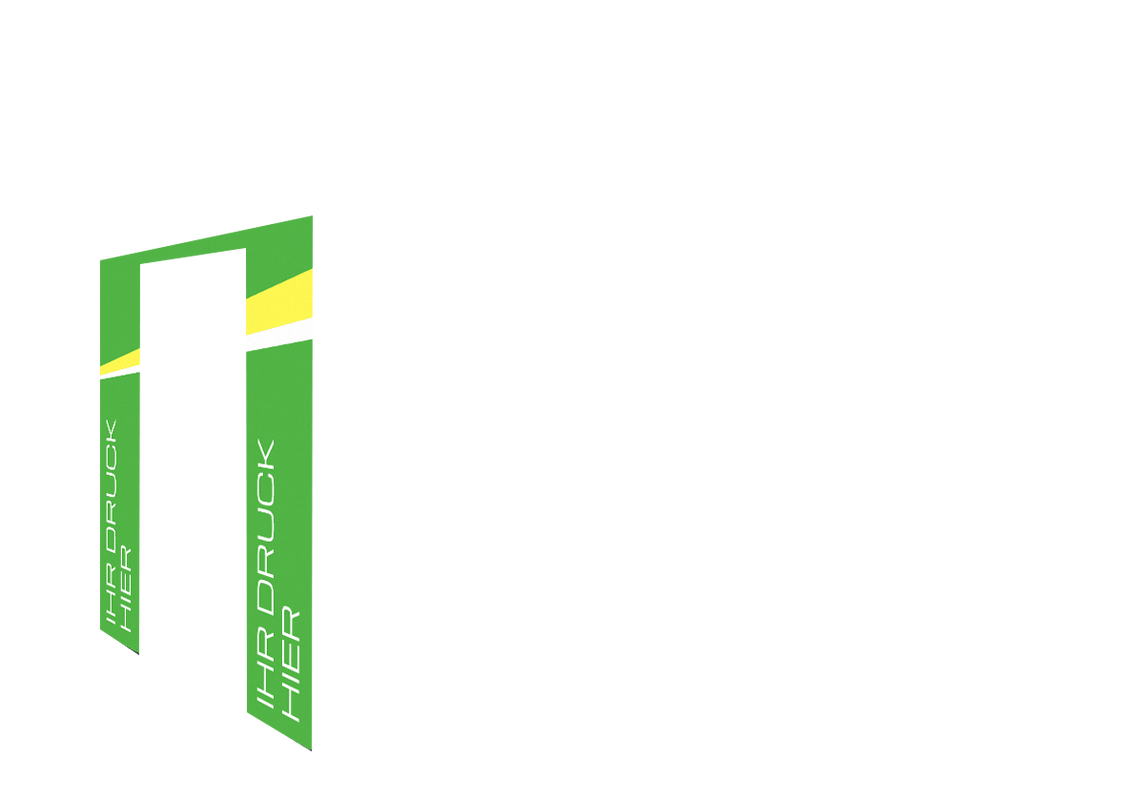 Linke Seitenwand bedruckt mit Tür für Stormtent 3x4,5 m Lime in 320g/m²