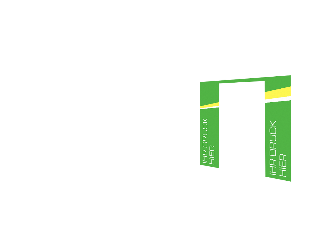 Rechte Seitenwand bedruckt mit Tür für Stormtent 3x4,5 m Lime in 320g/m²