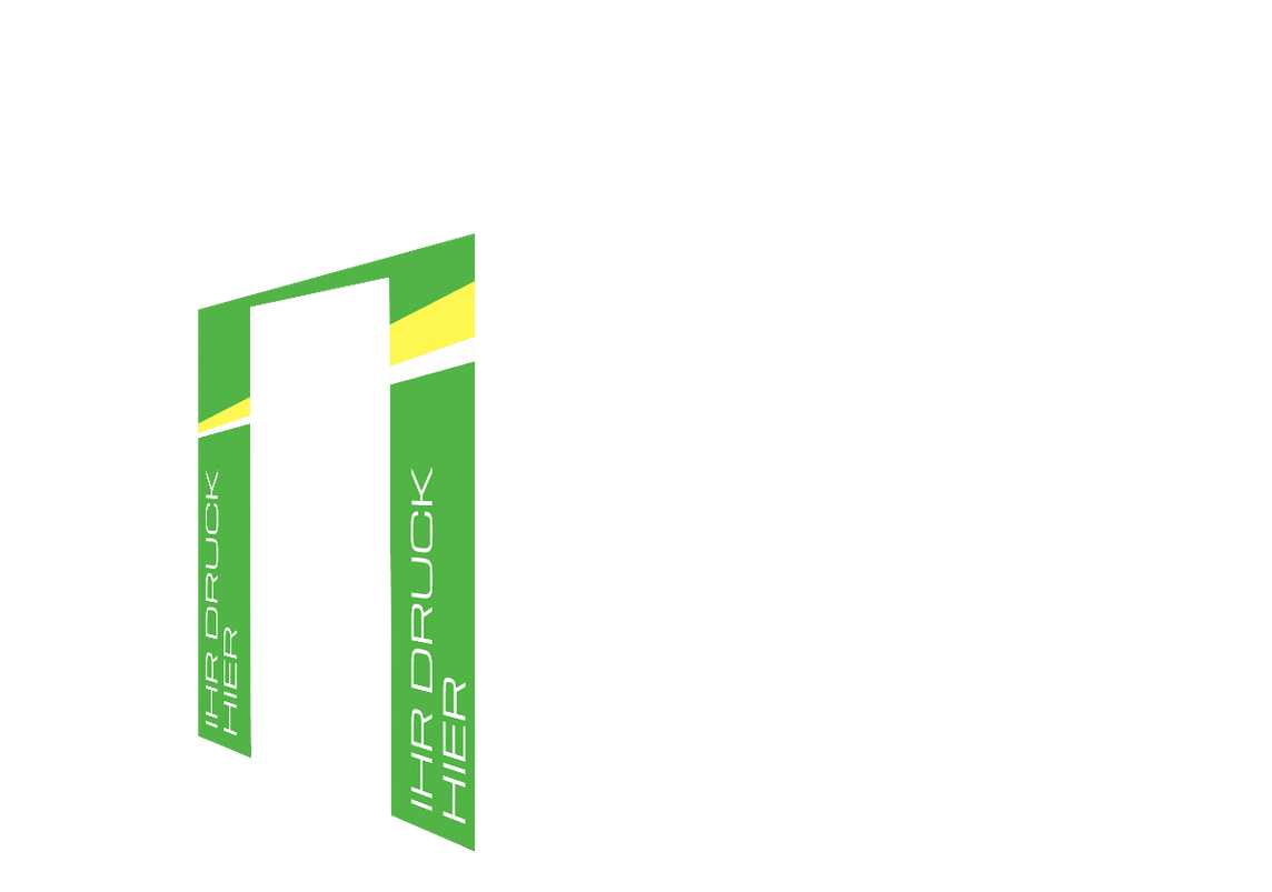 Linke Seitenwand bedruckt mit Tür für Stormtent 3x3 m Lime in 320g/m²