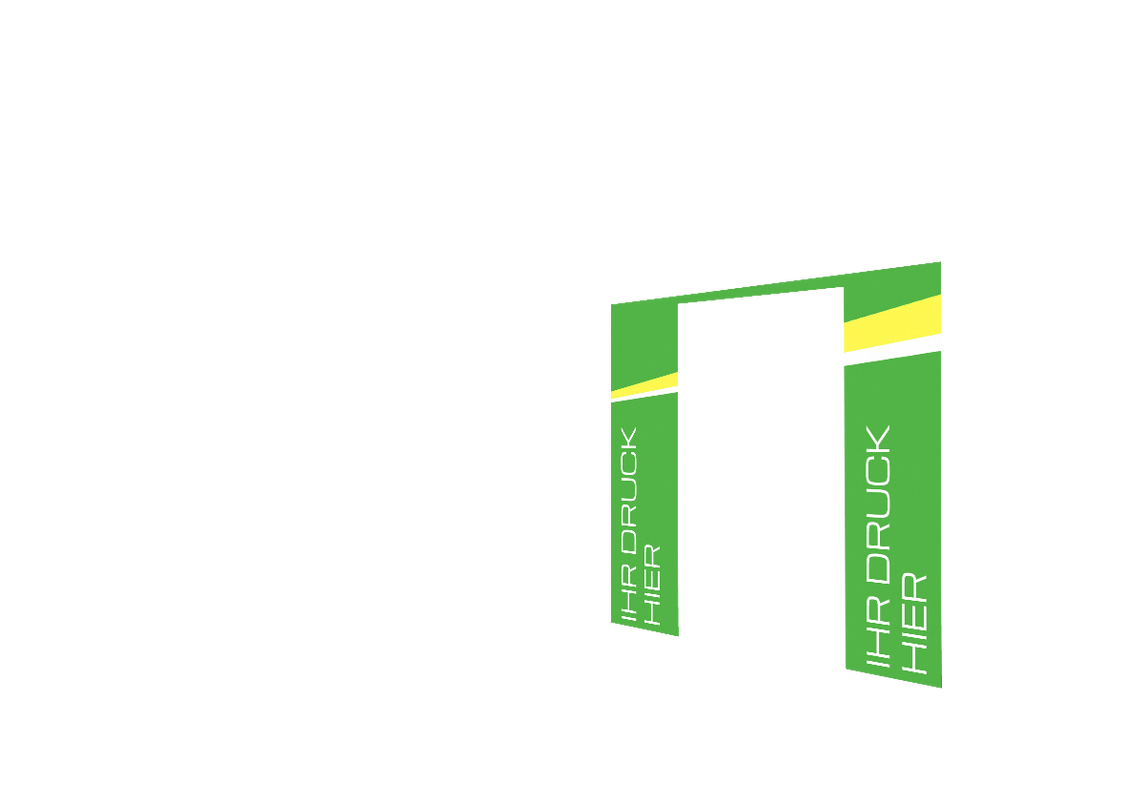 Rechte Seitenwand bedruckt mit Tür für Stormtent 3x3 m Lime in 320g/m²