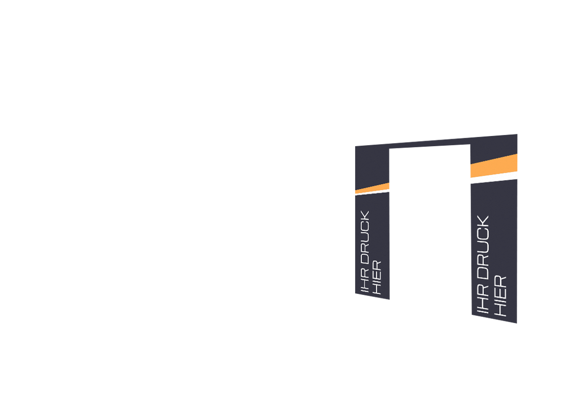 Rechte Seitenwand bedruckt mit Tür für Stormtent 3x4,5 m Navy in 320g/m²