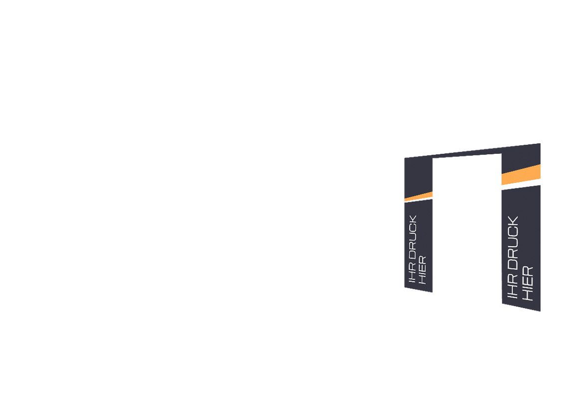 Rechte Seitenwand bedruckt mit Tür für Stormtent 3x6 m Navy in 320g/m²