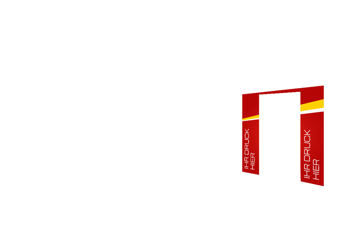 Rechte Seitenwand bedruckt mit Tür für Stormtent 3x6 m Rot in 320g/m²
