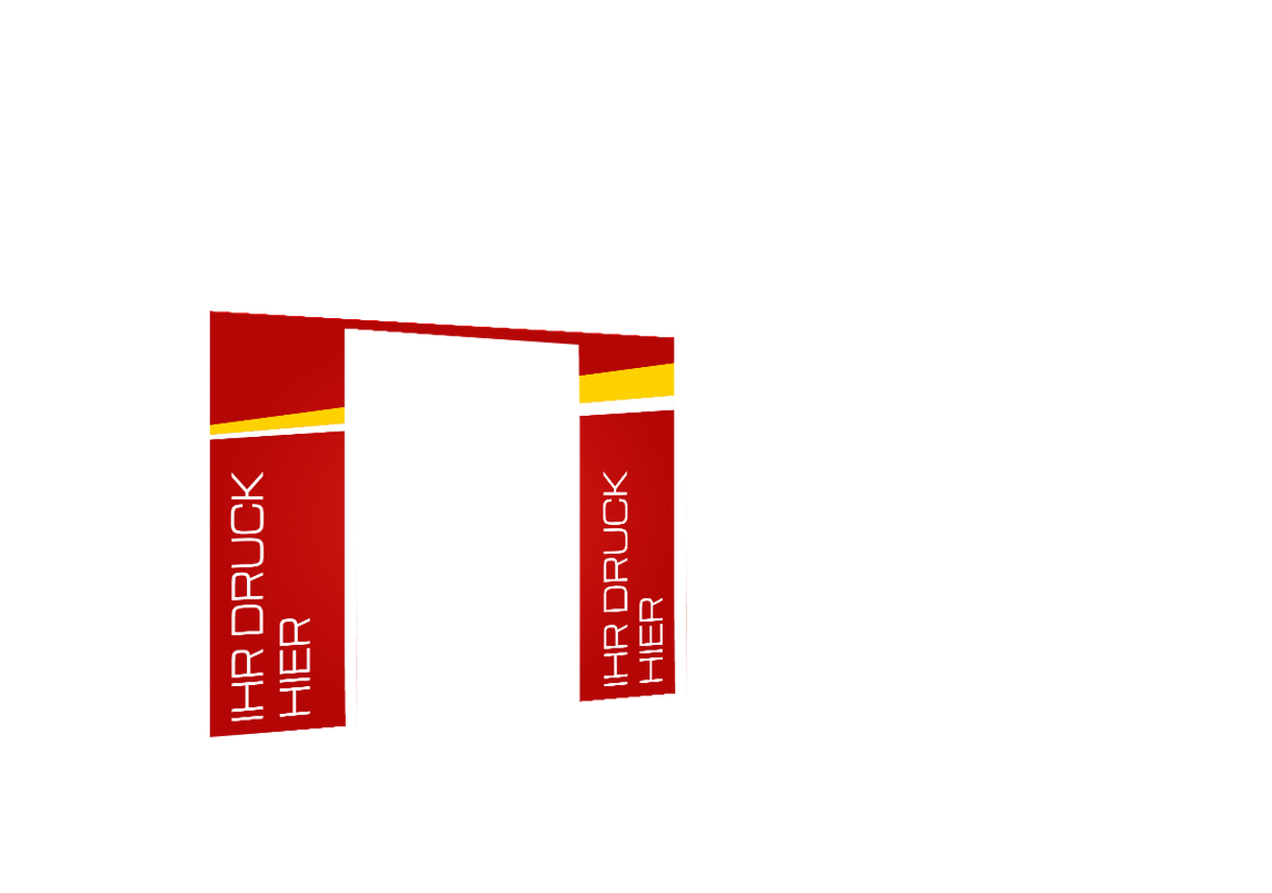 Hintere Seitenwand bedruckt mit Tür für Stormtent 3x3 m Rot in 320g/m²