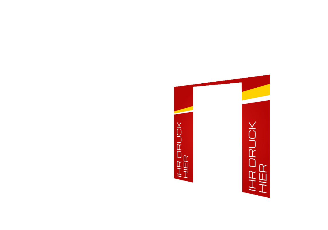 Rechte Seitenwand bedruckt mit Tür für Stormtent 3x3 m Rot in 320g/m²