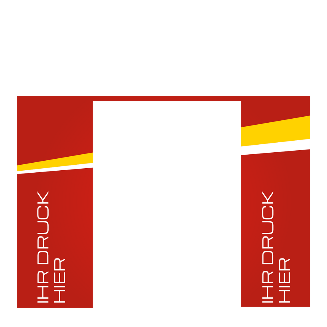 Seitenwand 4,5 m für Faltpavillon 3×4,5 – STORM – Mit Tür / 320 g/m² inkl. Vollbedruckung STORM45 / Rot – 1