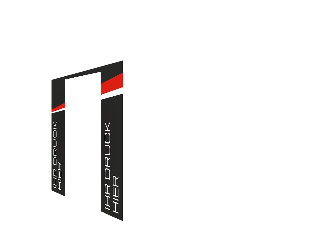 Linke Seitenwand bedruckt mit Tür für Stormtent 2x2 m Schwarz in 320g/m²