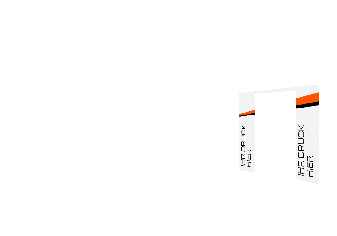 Rechte Seitenwand bedruckt mit Tür für Stormtent 3x6 m Weiß in 320g/m²