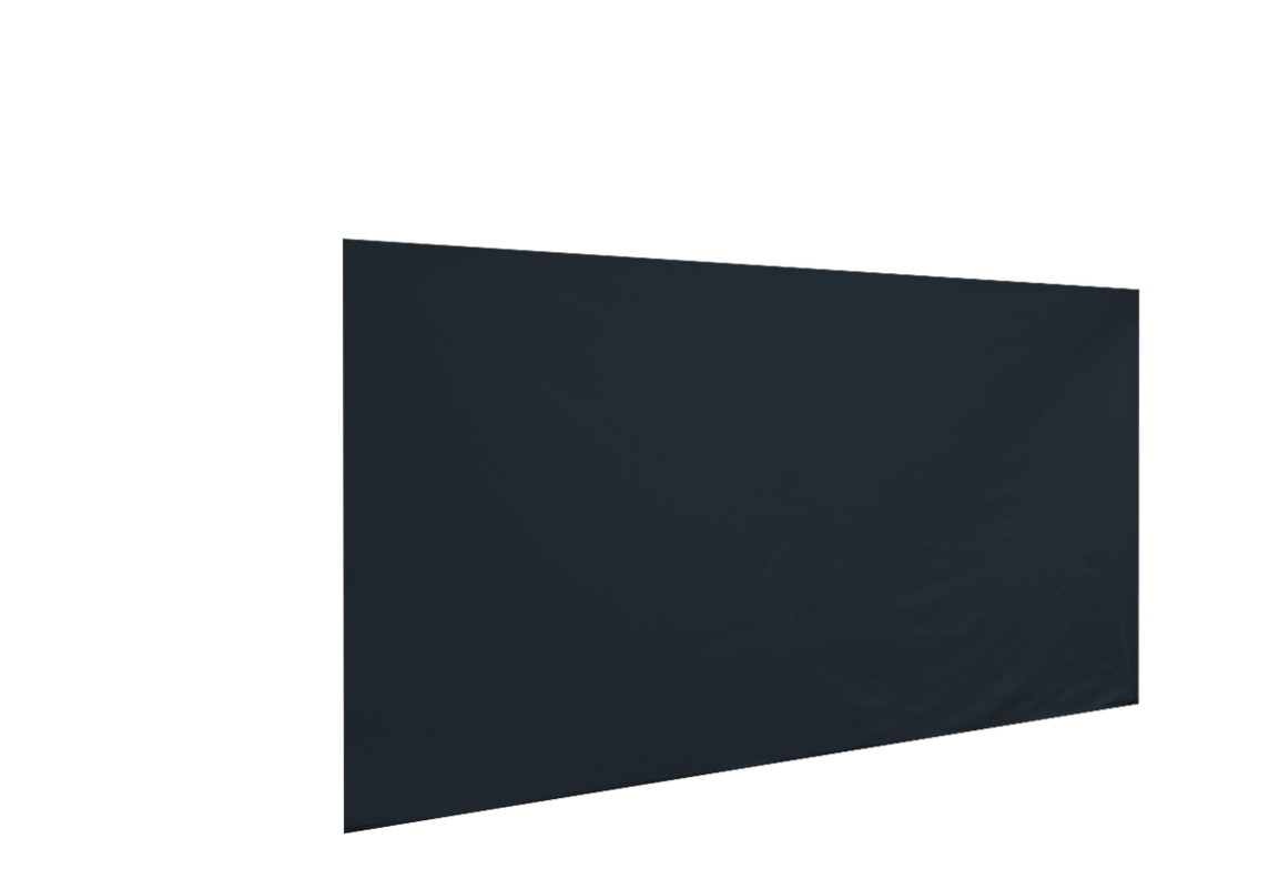 Geschlossene vordere Seitenwand für Stormtent 3x4,5 m Anthrazit in 320g/m²