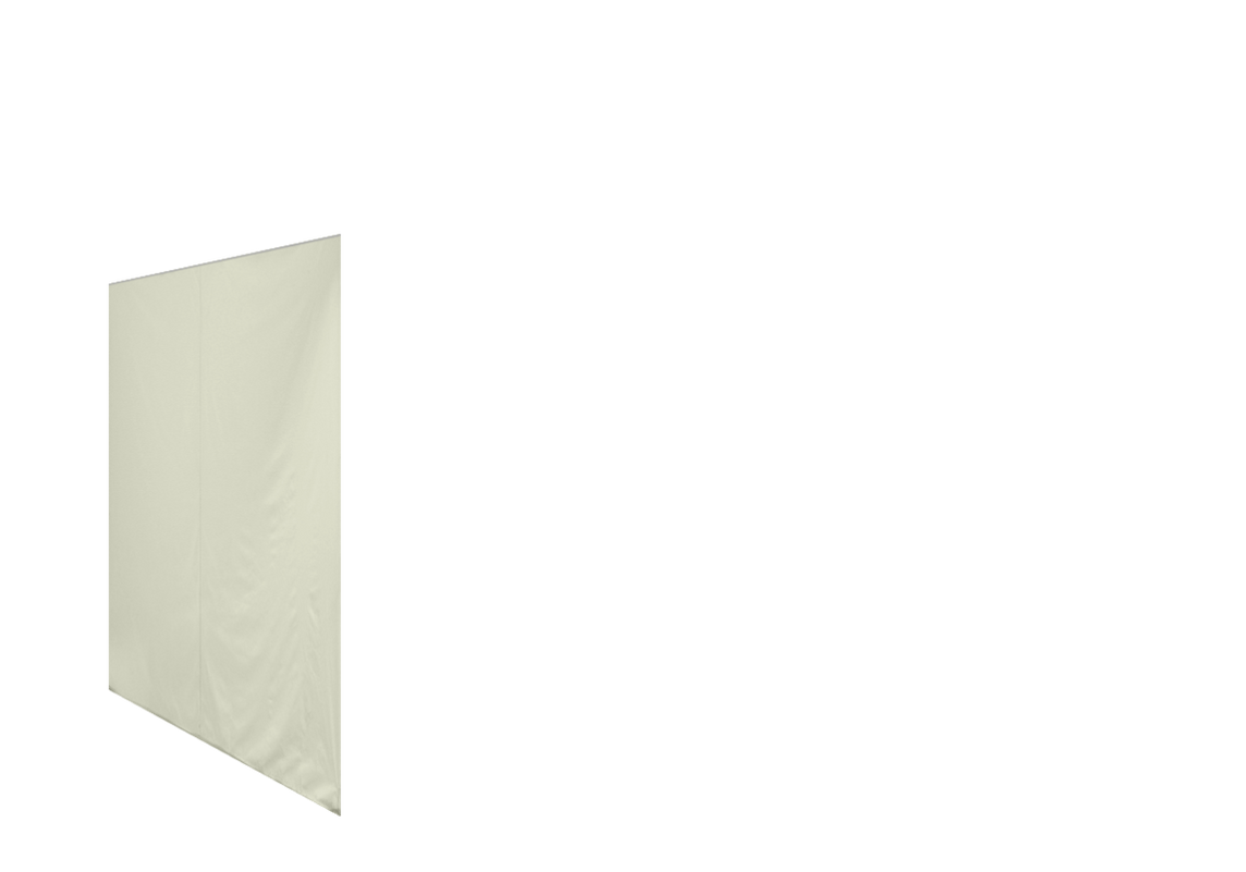Geschlossene linke Seitenwand für Stormtent 2x3 m Beige in 320g/m²