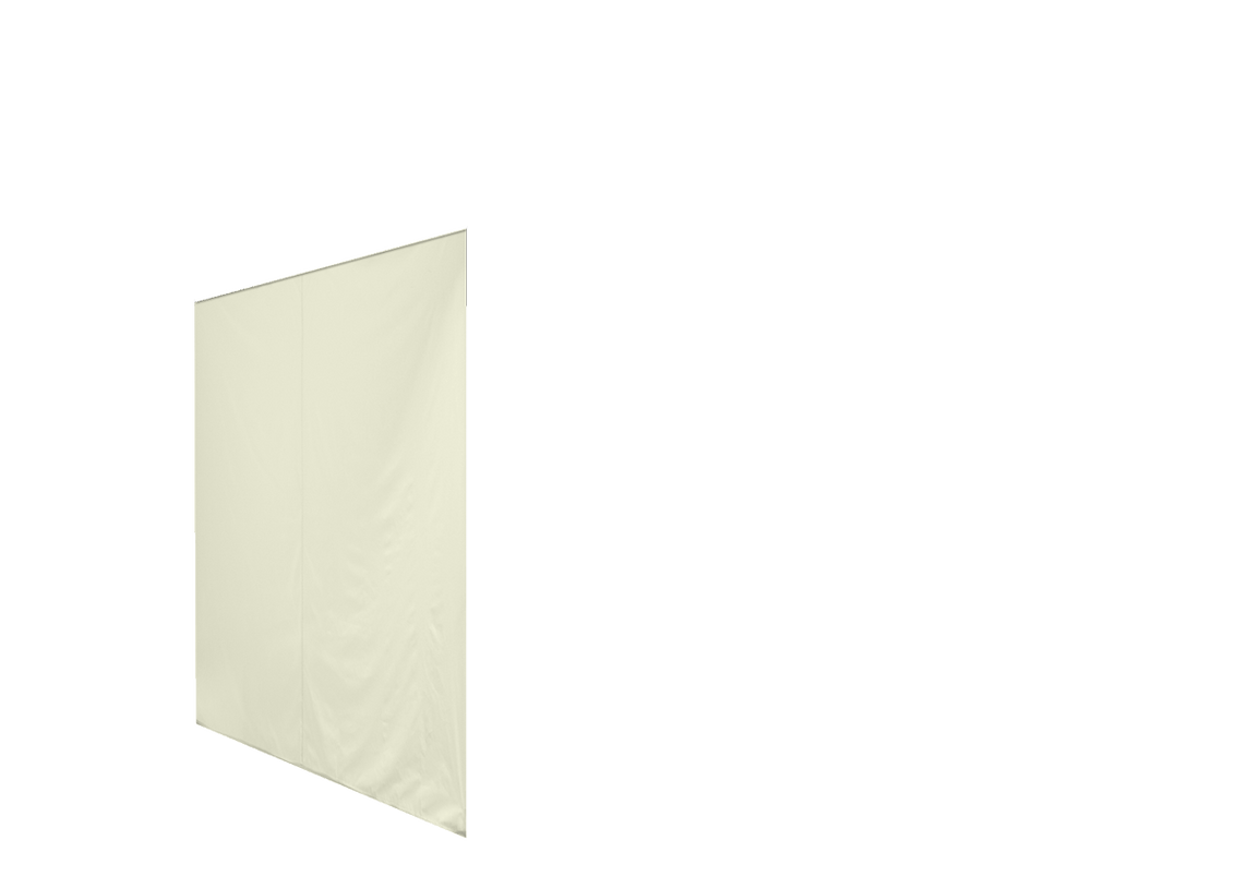 Geschlossene linke Seitenwand für Stormtent 2x2 m Beige in 320g/m²