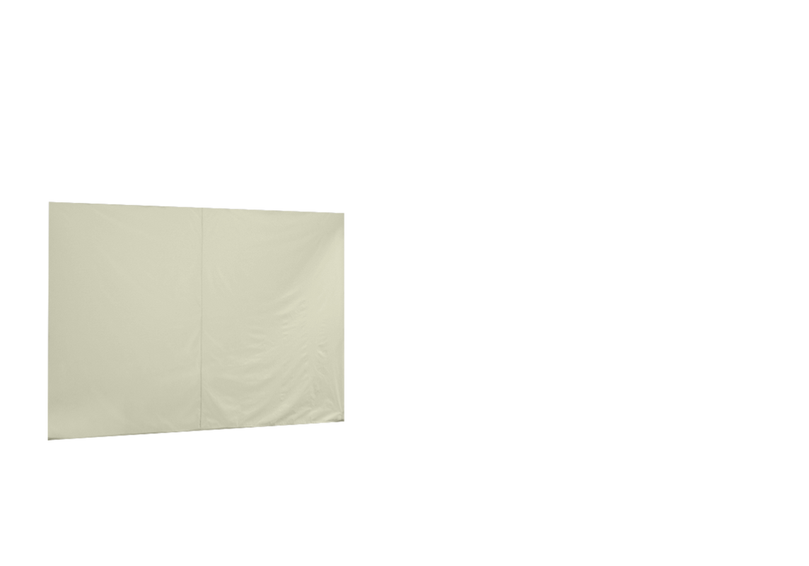 Geschlossene hintere Seitenwand für Stormtent 3x6 m Beige in 320g/m²