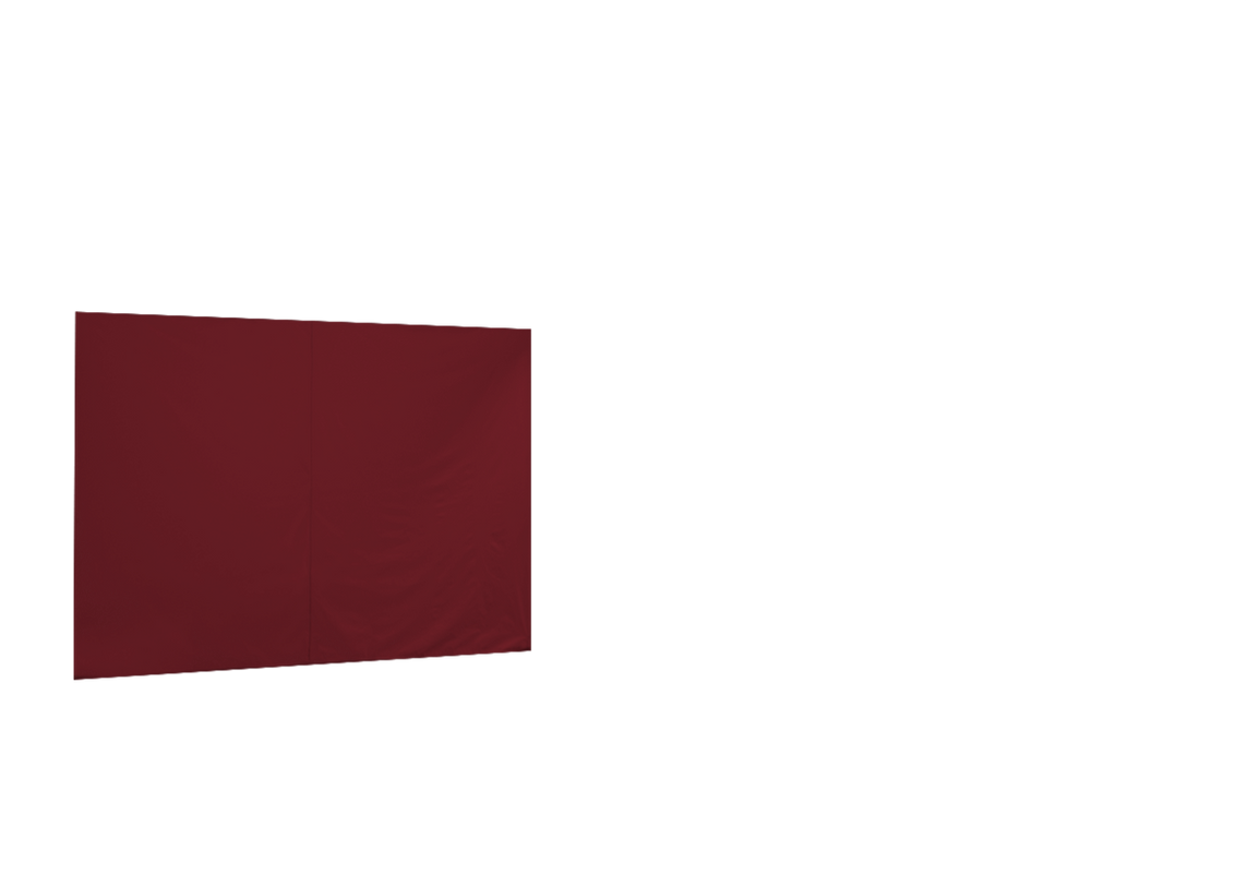 Geschlossene hintere Seitenwand für Stormtent 3x6 m Burgund in 320g/m²