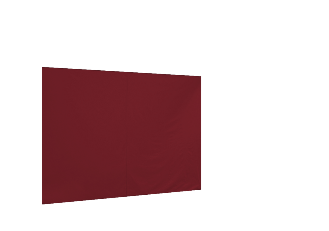 Geschlossene vordere Seitenwand für Stormtent 3x6 m Burgund in 320g/m²
