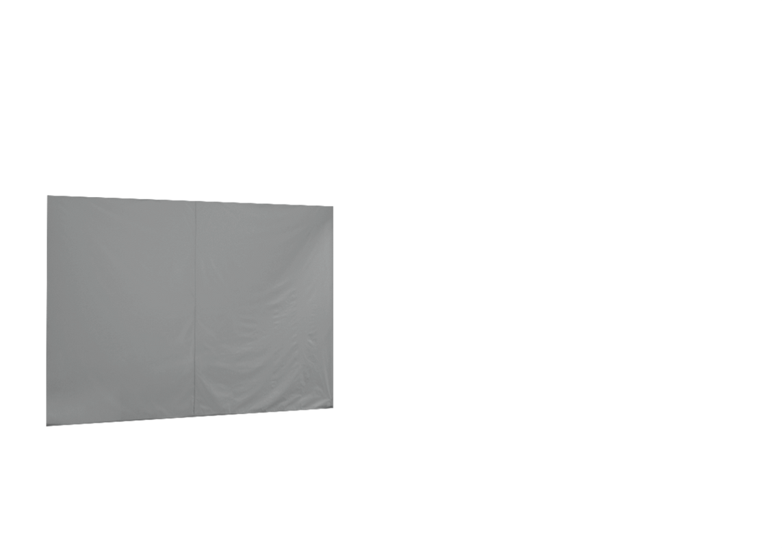Geschlossene hintere Seitenwand für Stormtent 3x6 m Grau in 320g/m²
