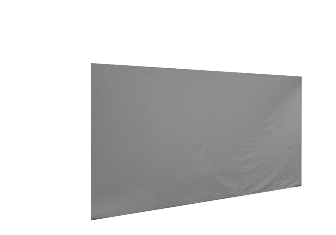 Geschlossene vordere Seitenwand für Stormtent 3x4,5 m Grau in 320g/m²