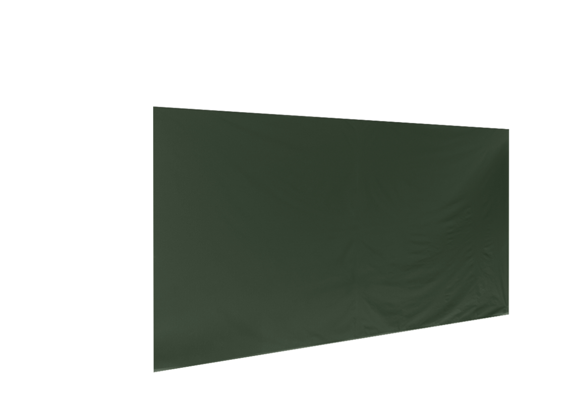 Geschlossene vordere Seitenwand für Stormtent 2x3 m Grün in 320g/m²