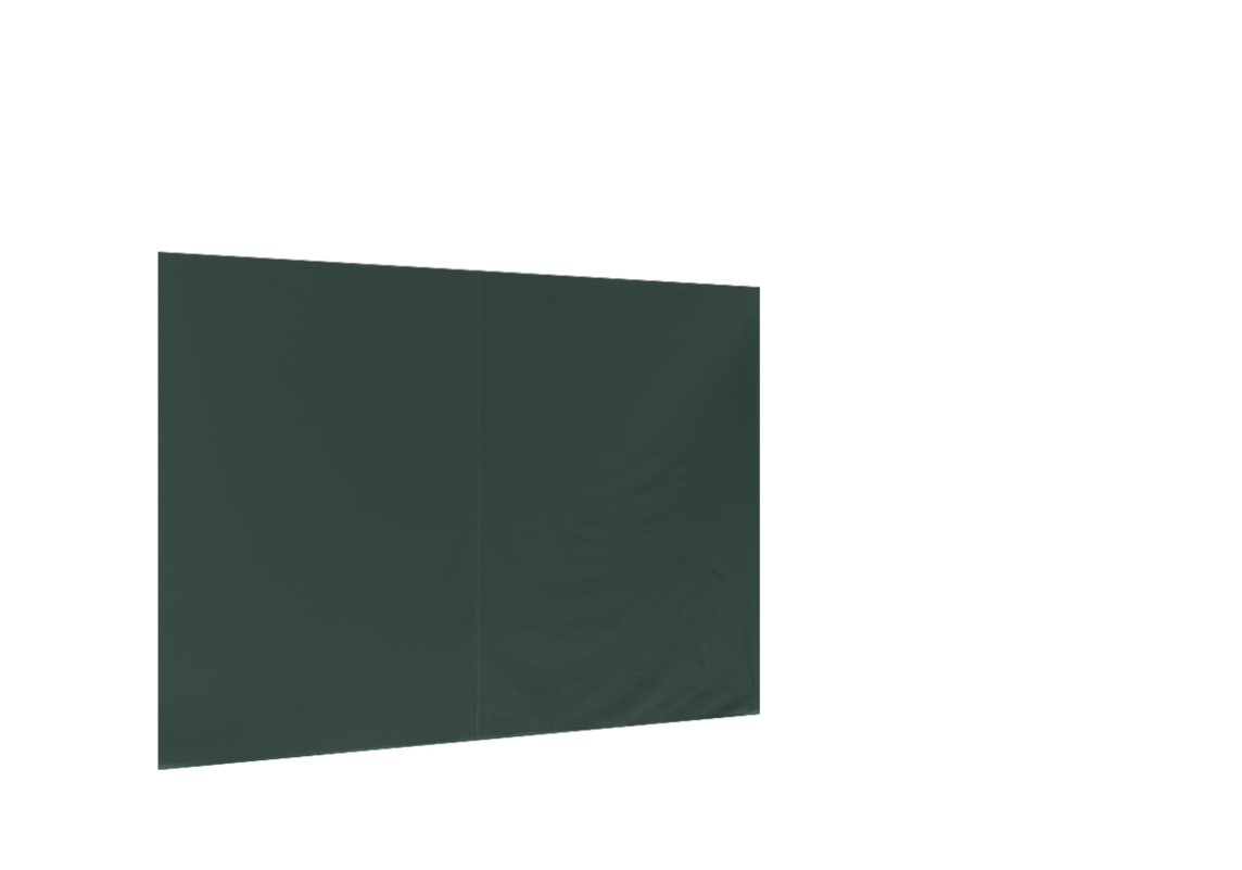 Geschlossene vordere Seitenwand für Stormtent 3x6 m Grün in 320g/m²