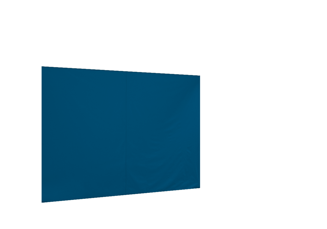 Geschlossene vordere Seitenwand für Stormtent 3x6 m Himmelblau in 320g/m²