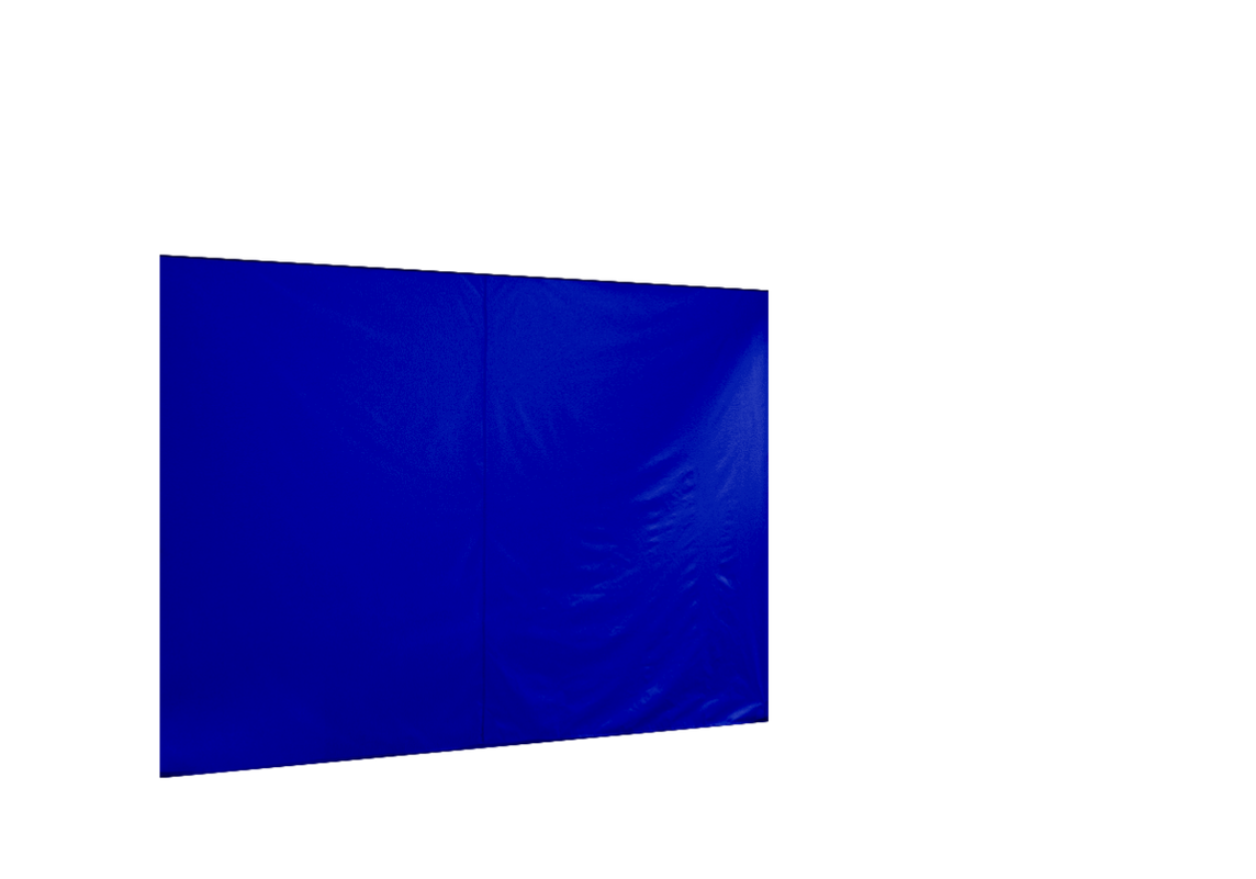 Geschlossene vordere Seitenwand für Stormtent 3x6 m Königsblau in 320g/m²