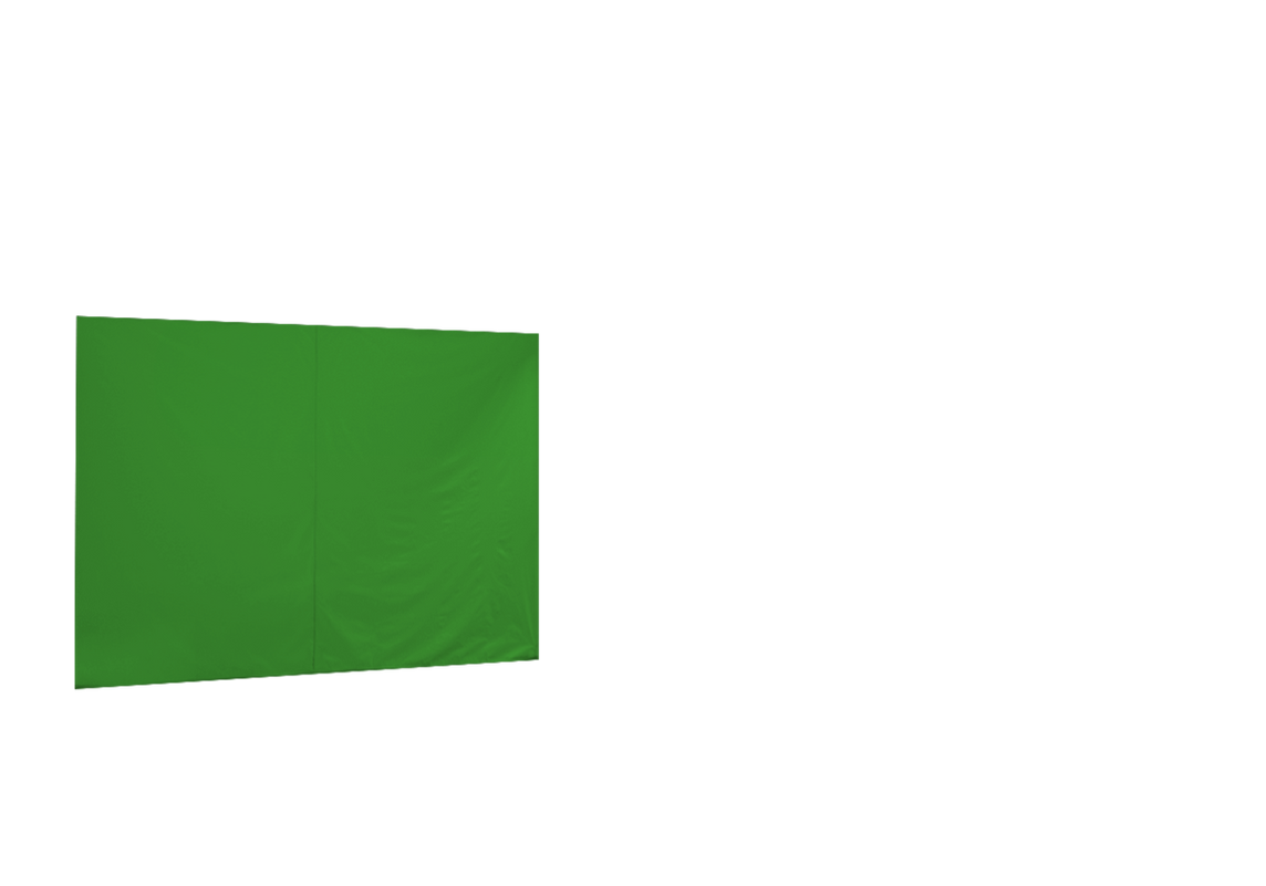 Geschlossene hintere Seitenwand für Stormtent 3x6 m Lime in 320g/m²