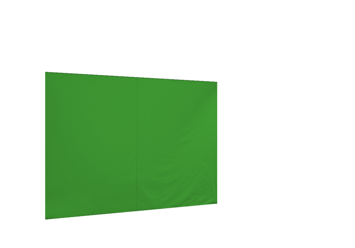 Geschlossene vordere Seitenwand für Stormtent 3x6 m Lime in 320g/m²
