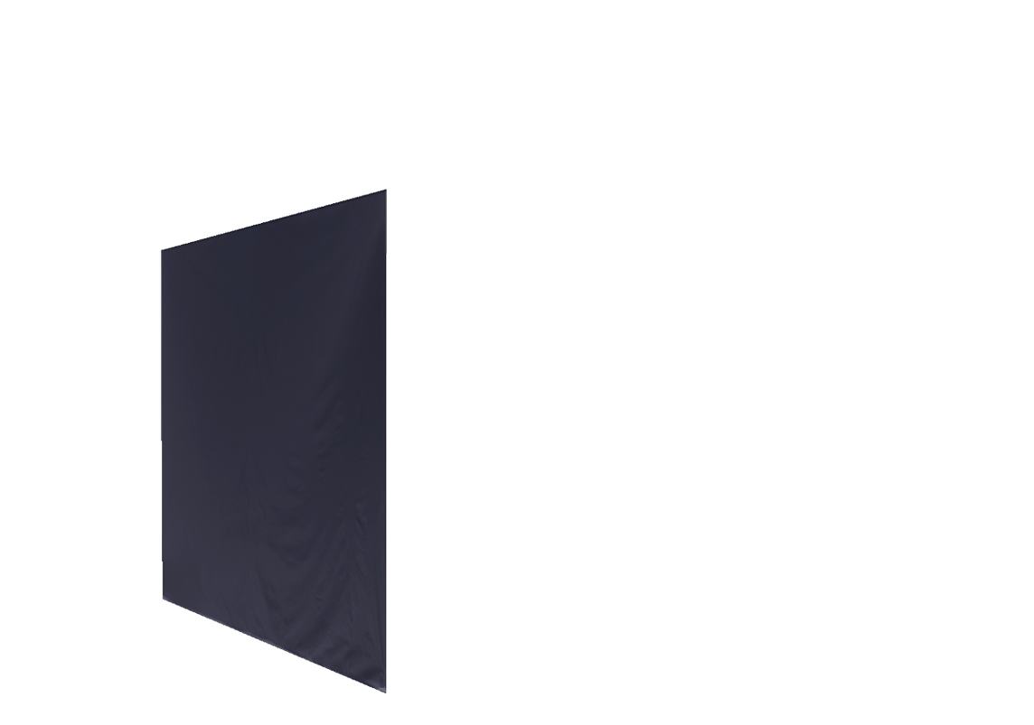 Geschlossene linke Seitenwand für Stormtent 2x2 m Navyblau in 320g/m²