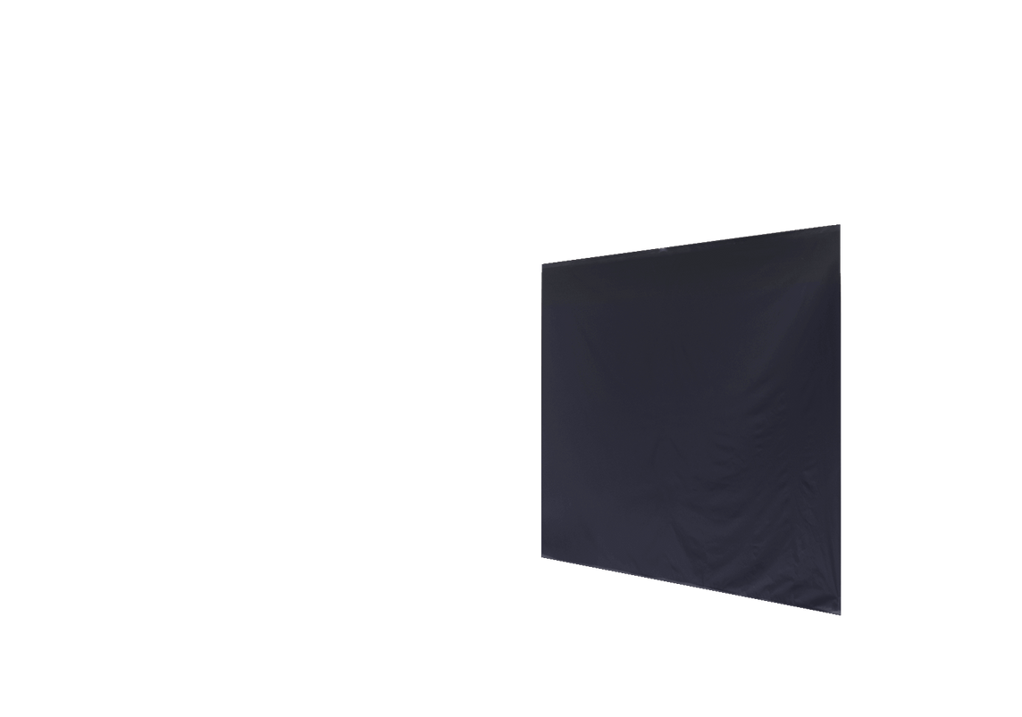 Geschlossene rechte Seitenwand für Stormtent 2x2 m Navyblau in 320g/m²