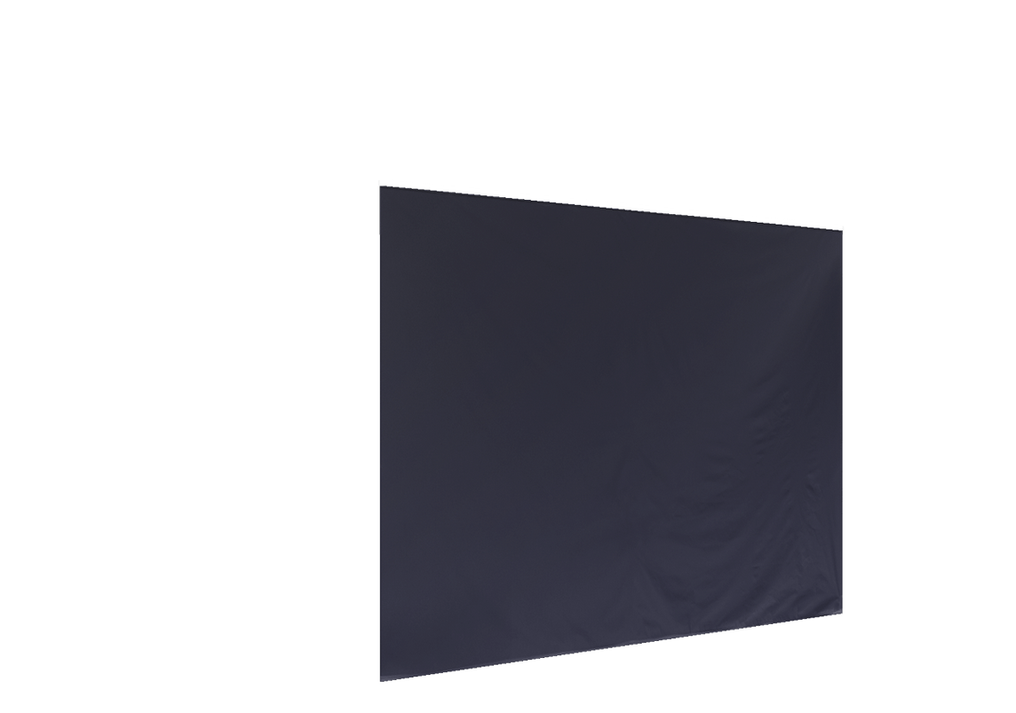 Geschlossene vordere Seitenwand für Stormtent 2x2 m Navyblau in 320g/m²