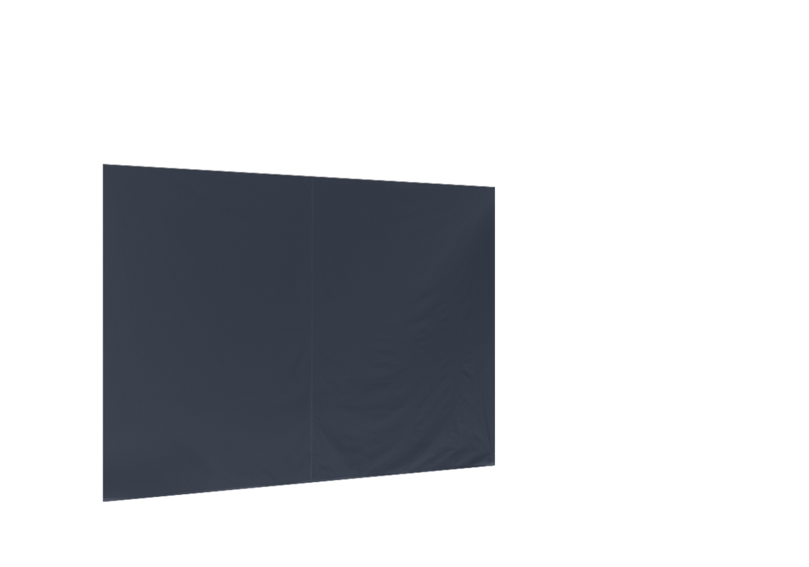 Geschlossene vordere Seitenwand für Stormtent 3x6 m Navy in 320g/m²