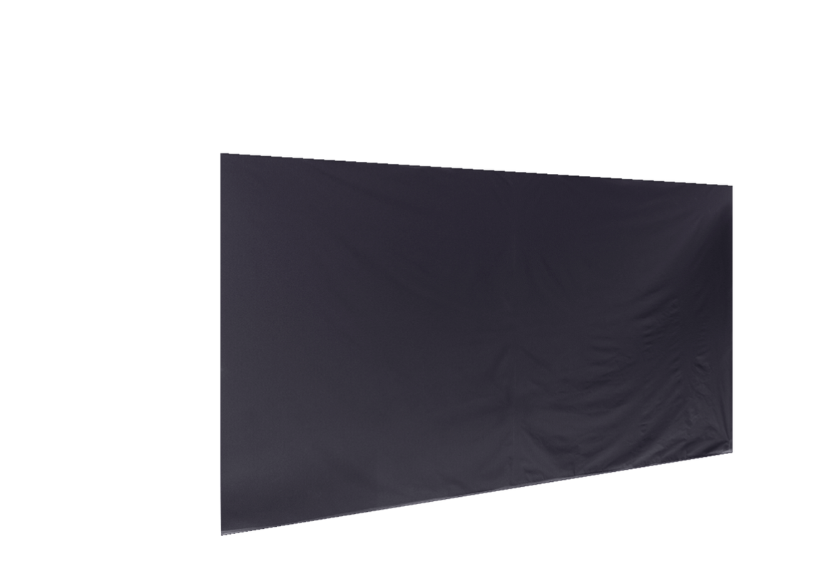 Geschlossene vordere Seitenwand für Stormtent 3x4,5 m Navy in 320g/m²