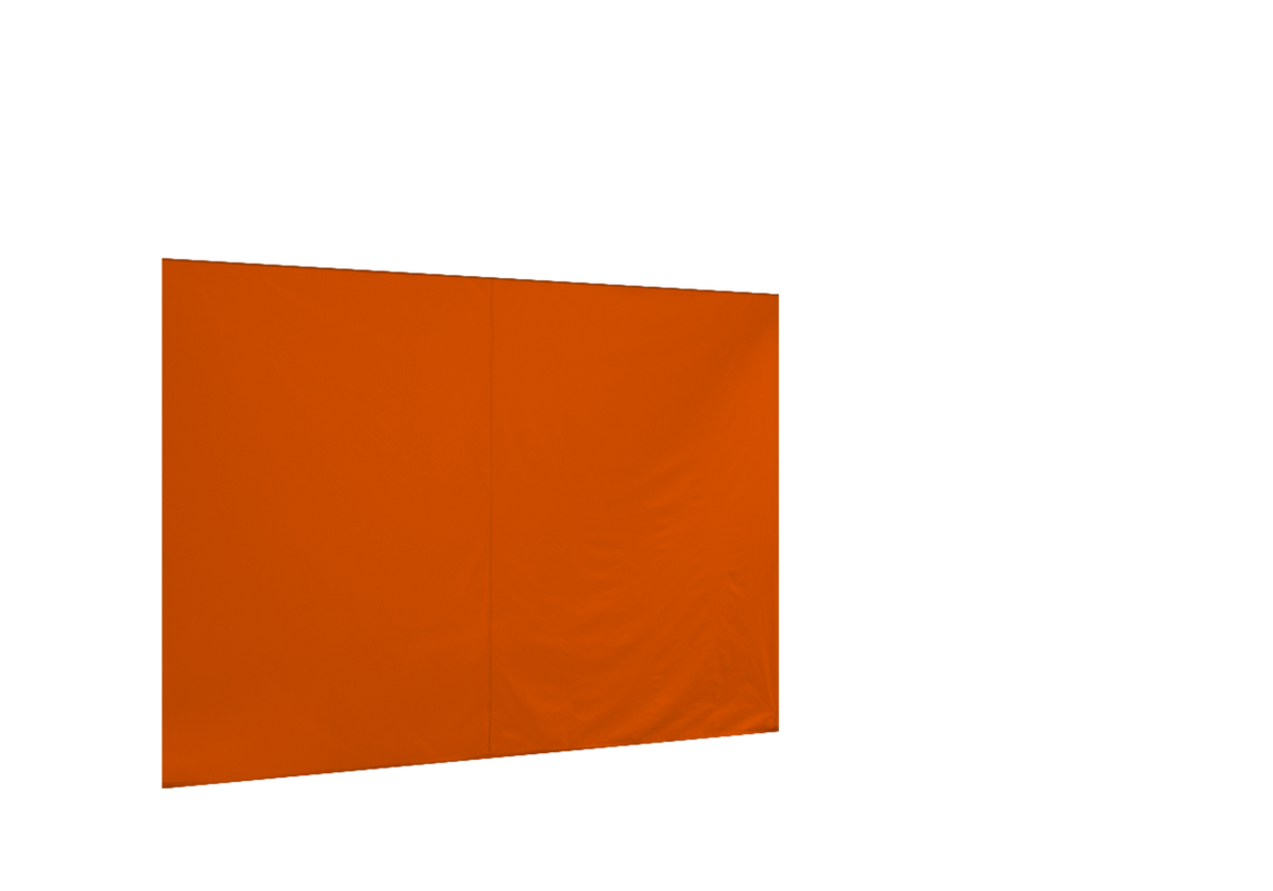 Geschlossene vordere Seitenwand für Stormtent 3x6 m Orange in 320g/m²