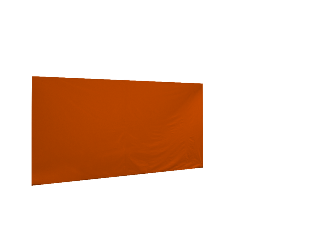 Geschlossene hintere Seitenwand für Stormtent 3x4,5 m Orange in 320g/m²