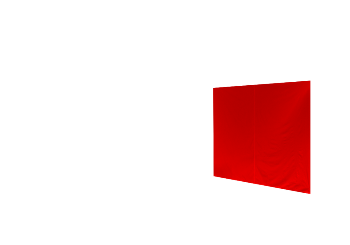Geschlossene rechte Seitenwand für Stormtent 2x3 m Rot in 320g/m²