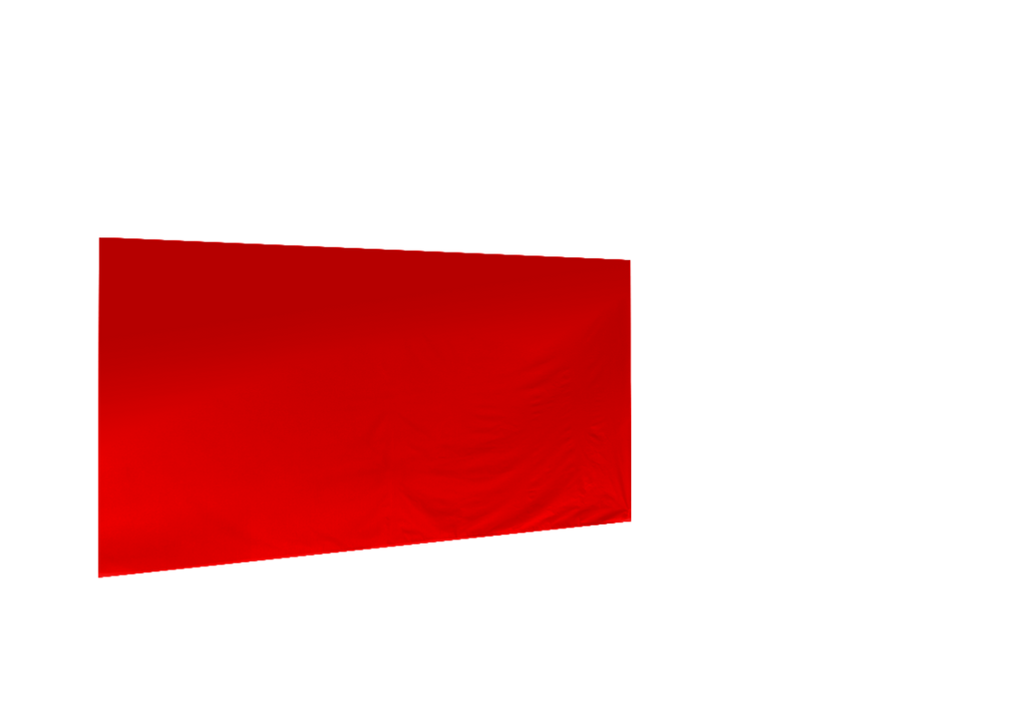 Geschlossene hintere Seitenwand für Stormtent 2x3 m Rot in 320g/m²