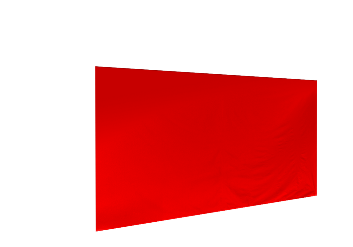 Geschlossene vordere Seitenwand für Stormtent 2x3 m Rot in 320g/m²