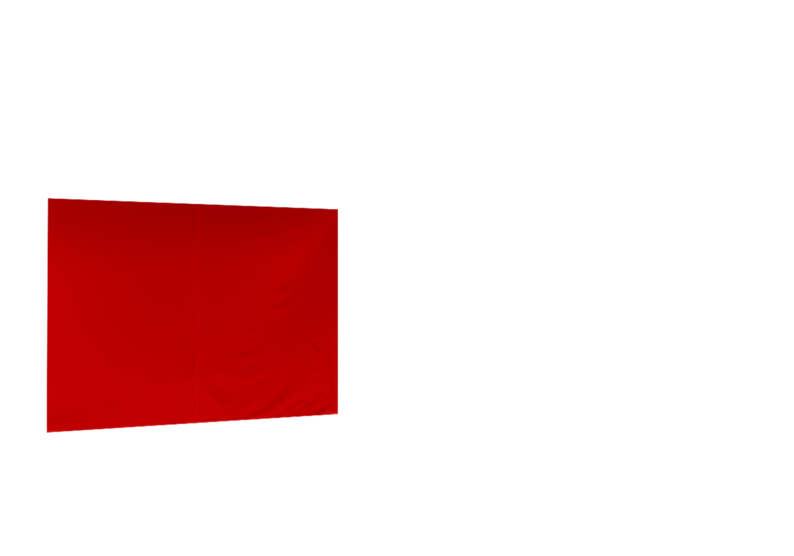 Geschlossene hintere Seitenwand für Stormtent 3x6 m Rot in 320g/m²