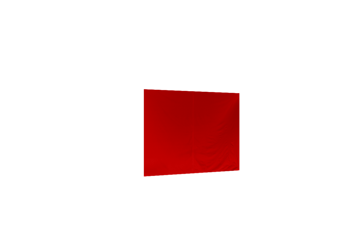 Zweite geschlossene hintere Seitenwand für Stormtent 3x6 m Rot in 320g/m²