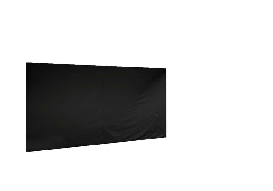 Geschlossene hintere Seitenwand für Stormtent 2x3 m Schwarz in 320g/m²