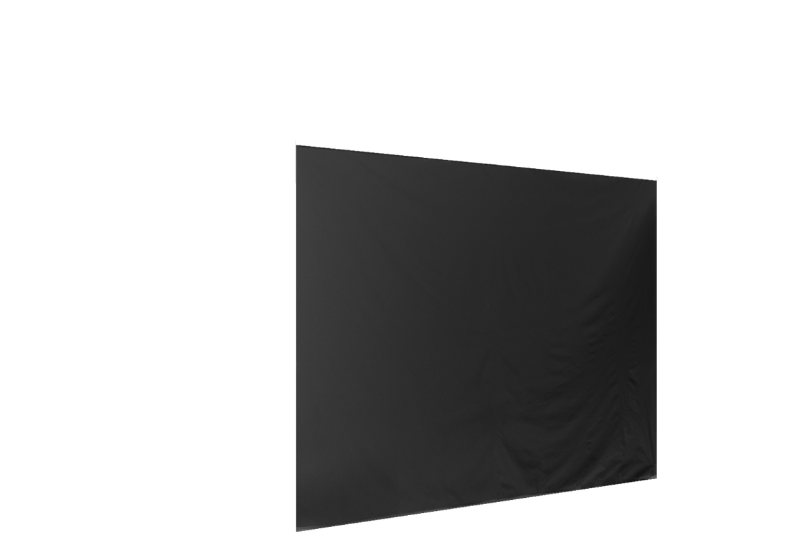 Geschlossene vordere Seitenwand für Stormtent Schwarz in 320g/m²