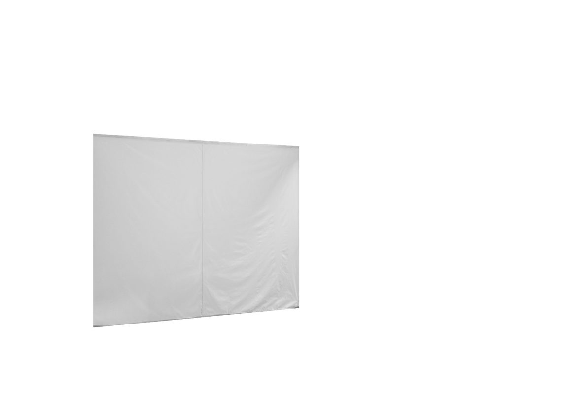 Geschlossene hintere Seitenwand für Stormtent 2x2 m Weiß in 320g/m²