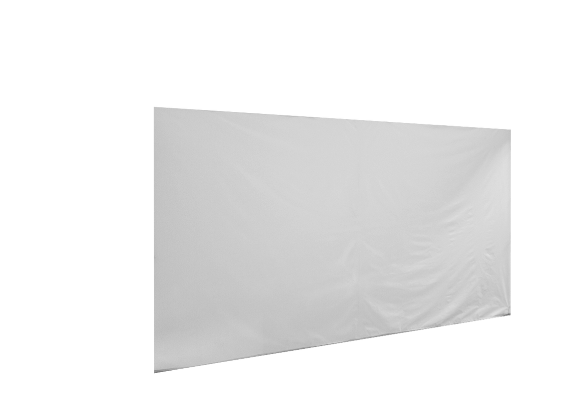 Geschlossene vordere Seitenwand für Stormtent 2x3 m Weiß in 320g/m²