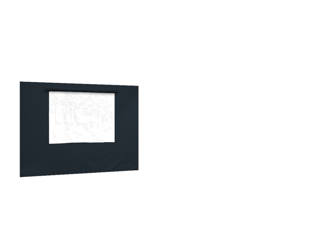 Hintere Seitenwand mit Fenster für Stormtent 3x6 m Anthrazit in 320g/m²