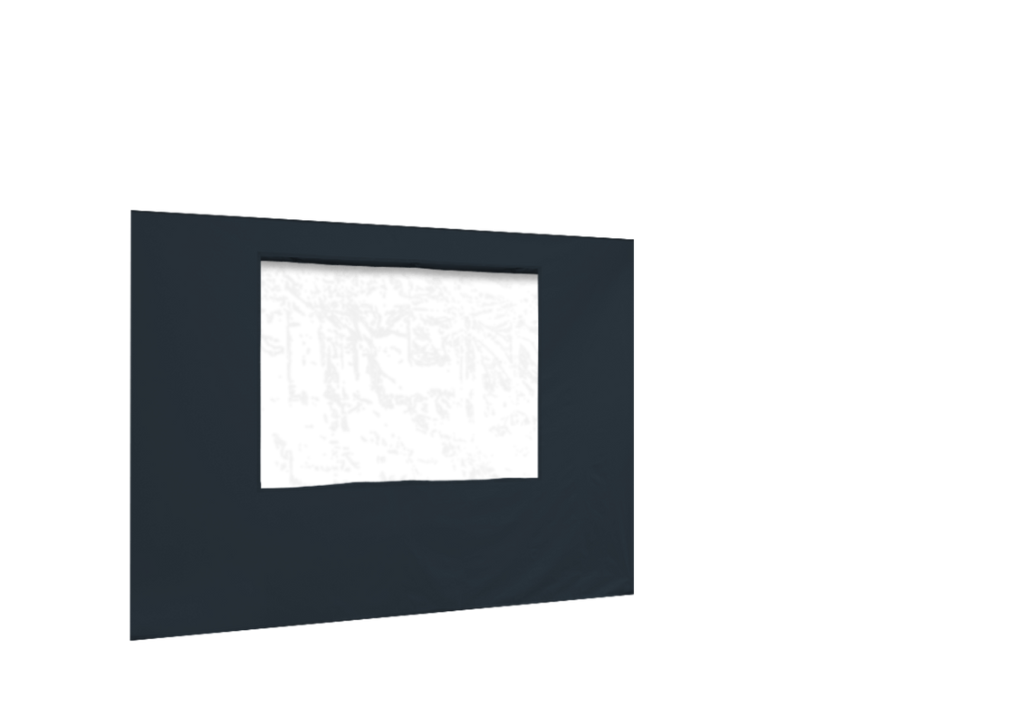 Vordere Seitenwand mit Fenster für Stormtent 3x6 m Anthrazit in 320g/m²