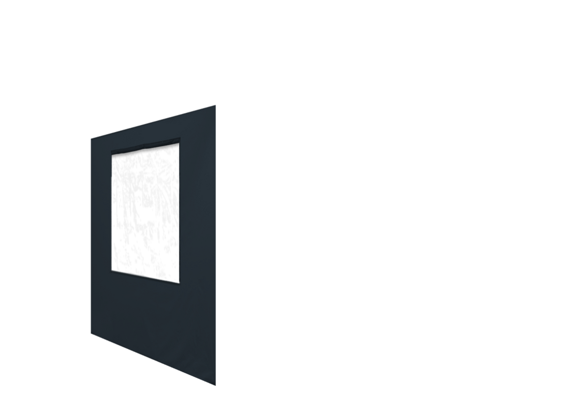 Linke Seitenwand mit Fenster für Stormtent Anthrazit in 320g/m²